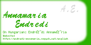 annamaria endredi business card